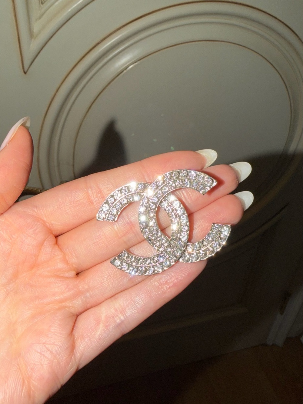 Fashion Jewelry Silver Crystal brooch